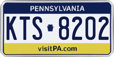 PA license plate KTS8202