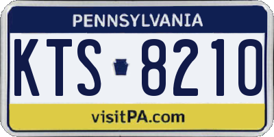 PA license plate KTS8210