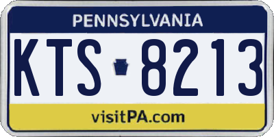PA license plate KTS8213