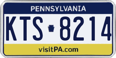 PA license plate KTS8214