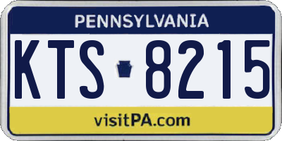 PA license plate KTS8215
