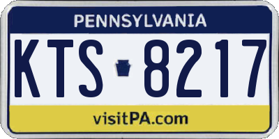 PA license plate KTS8217