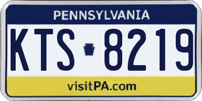 PA license plate KTS8219