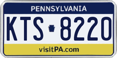 PA license plate KTS8220