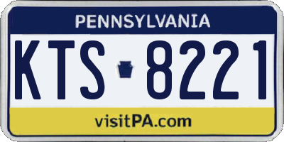 PA license plate KTS8221