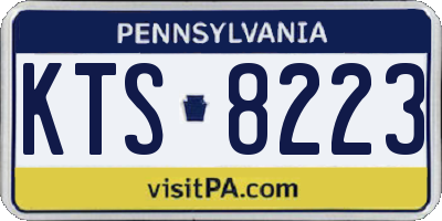 PA license plate KTS8223