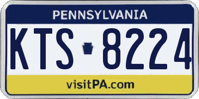 PA license plate KTS8224