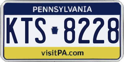 PA license plate KTS8228