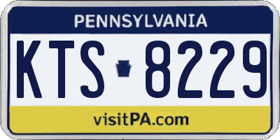 PA license plate KTS8229