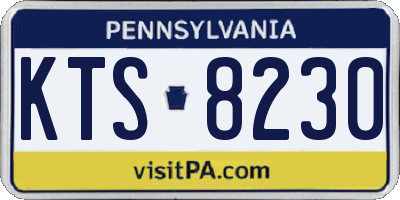 PA license plate KTS8230