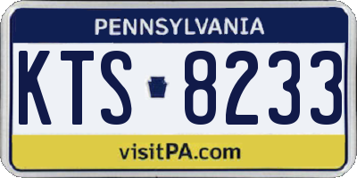 PA license plate KTS8233