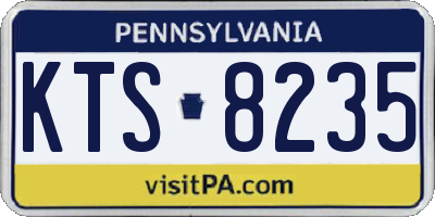 PA license plate KTS8235