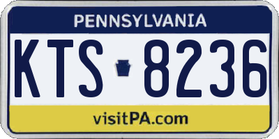 PA license plate KTS8236