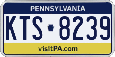 PA license plate KTS8239
