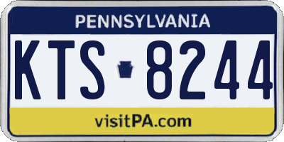 PA license plate KTS8244