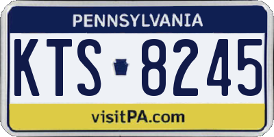 PA license plate KTS8245