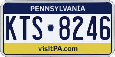 PA license plate KTS8246