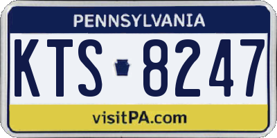 PA license plate KTS8247