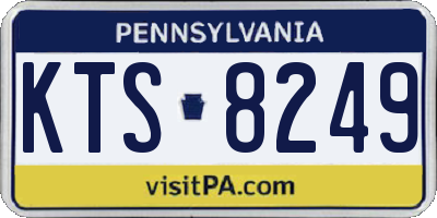 PA license plate KTS8249