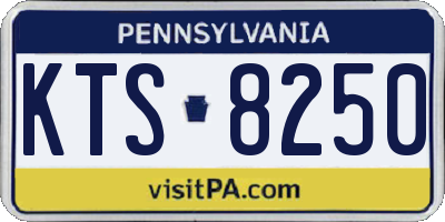 PA license plate KTS8250