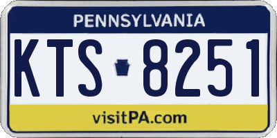 PA license plate KTS8251