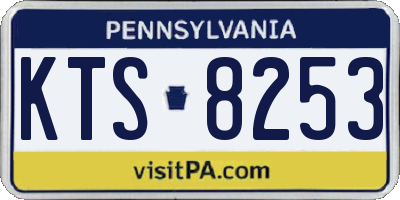 PA license plate KTS8253