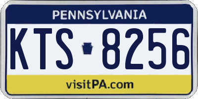 PA license plate KTS8256