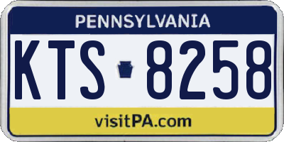 PA license plate KTS8258