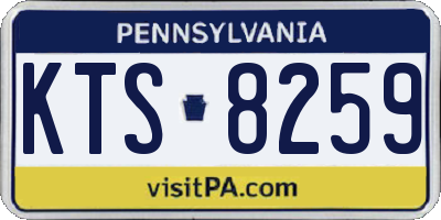 PA license plate KTS8259