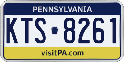 PA license plate KTS8261