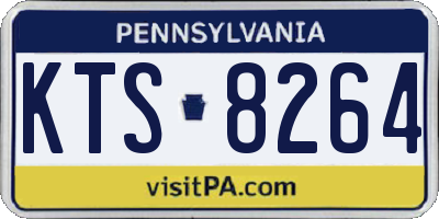 PA license plate KTS8264