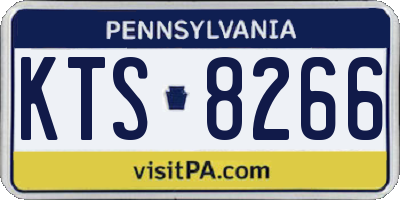 PA license plate KTS8266