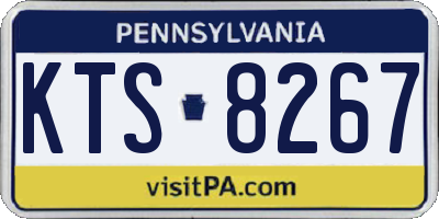 PA license plate KTS8267