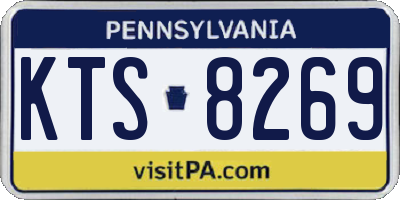 PA license plate KTS8269