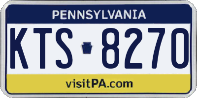 PA license plate KTS8270