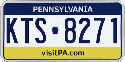 PA license plate KTS8271