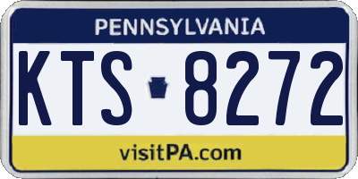 PA license plate KTS8272
