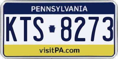 PA license plate KTS8273