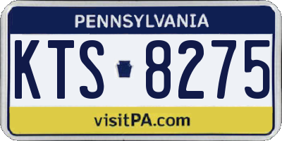PA license plate KTS8275