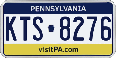 PA license plate KTS8276