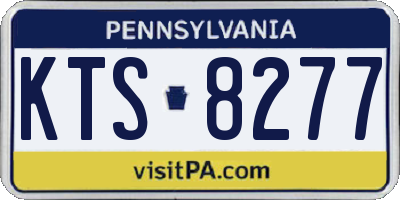 PA license plate KTS8277