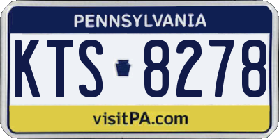PA license plate KTS8278