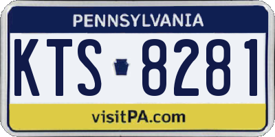 PA license plate KTS8281