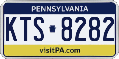 PA license plate KTS8282