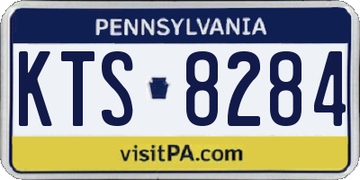 PA license plate KTS8284