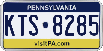 PA license plate KTS8285