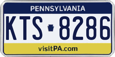 PA license plate KTS8286