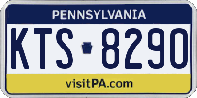PA license plate KTS8290