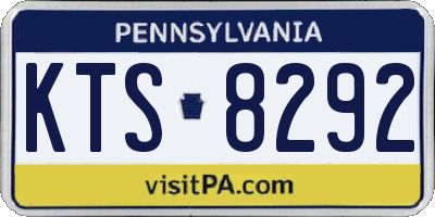 PA license plate KTS8292