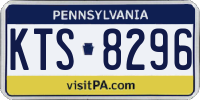 PA license plate KTS8296